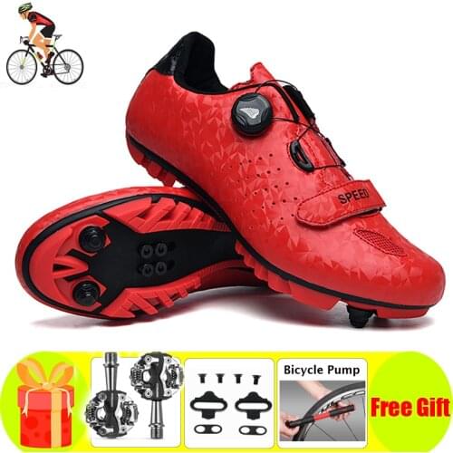 Mountain Bike Men Cycling Shoes Sapatilha Ciclismo Mtb Self-Locking New Non Slip Red Women Sneakers Bicycle Sports Bicicleta