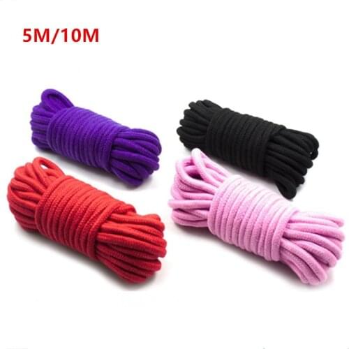 Sex Slave Bondage Rope Soft Thick Cotton Rope BDSM Restraint Sex Toys For Couple Adult Games Exotic Toys Roleplay 5M 10M