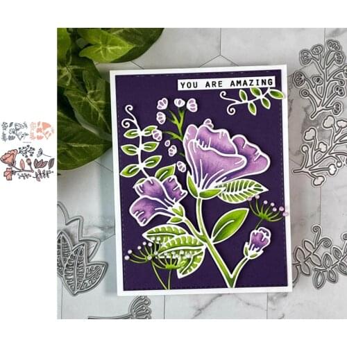 Peony Flower Cutting Dies Scrapbook Dariy Decoration Stencil Embossing Template DIY Greeting Card Handmade