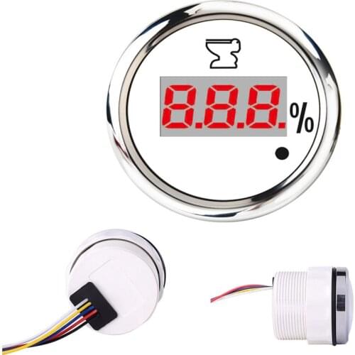 0-190ohm /33~240ohm Holding Tank Level Gauge Boat Digital Sewage Level Gauge With Alarm & Backlight