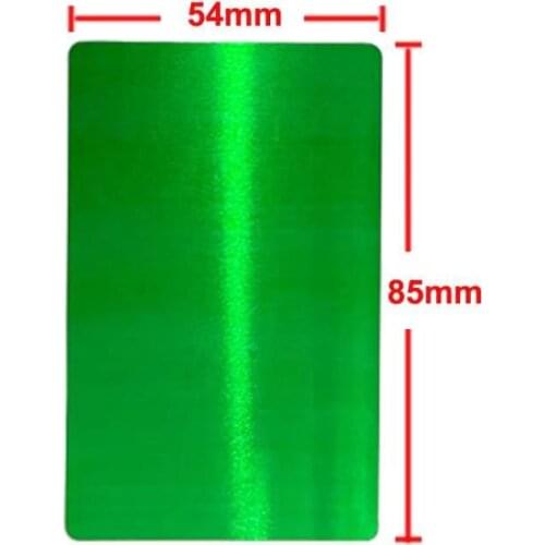 100Pcs Name Cards Blanks Laser Engraved Black Gold Aluminum Alloy Card Metal Business Visiting Card