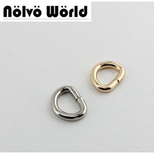 300pcs 4colors 13mm Opened d ring old gold belt buckle,zinc alloy hardware metal D ring for bags Hardware Accessories