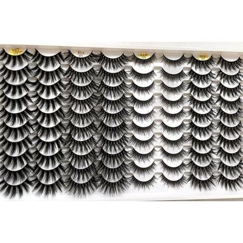 3D Mink Eyelashes 100% Cruelty free Lashes Handmade Reusable Natural Eyelashes Popular False Lashes Makeup Wholesale Fluffy Lash