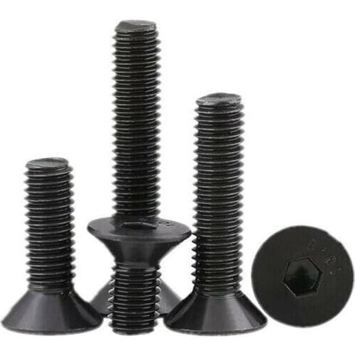 4PCS M10M12 High-strength extended countersunk / flat head hexagon socket screw