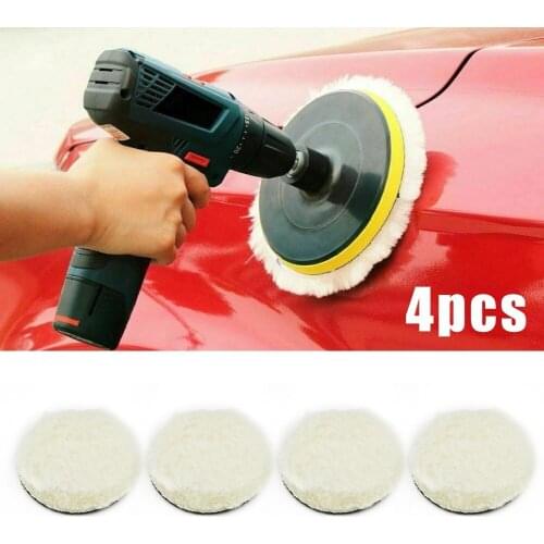 4PCS Polishing Pads Accessories Car Buffer Plate Replacement Wool Waxing