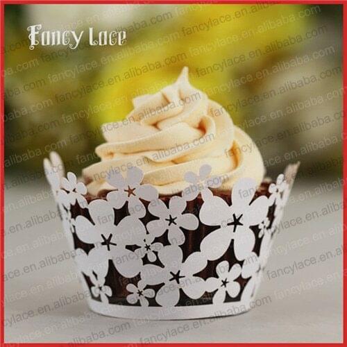 50pcs Flowers Wrappers Family Party Decorations Cake Liners Fondant Cakes Wrappers Baby Shower Party Suppliy Free Shipping