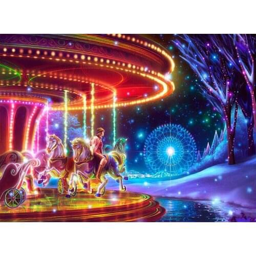 500 pieces The wooden puzzle Crystal carriage jigsaw puzzle white card adult childrens educational toys