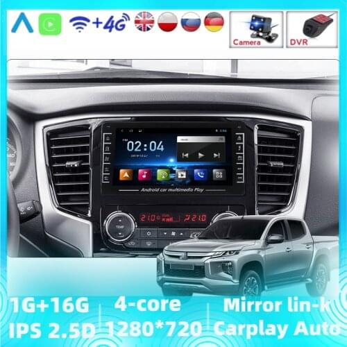 Support Carplay BT For Mitsubishi L200 5 2018 - 2020 Car Radio Multimedia Video Player Navigation GPS Android 8.1 2din 2 Din Dvd