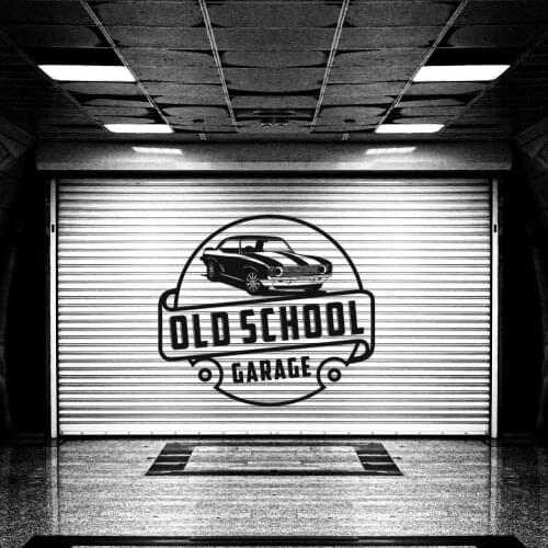 Car Old School Garage Classic Service Wall Sticker Decal Car Repair Workshop Wall Art Decoration A00959