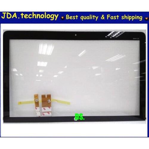 Free EMS/DHL fast shipping,New/org LCD front glass For 23" HP ENVY23 All-in-one Front screen glass Touching function