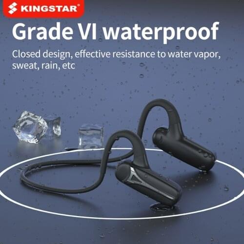 KINGSTAR Bluetooth Earphones Sports Waterproof Headsets Noise Cancelling Wireless Headphone Bone Conduction With Microphone