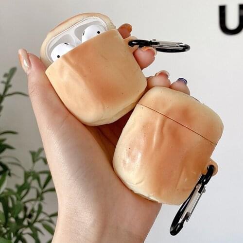Simulation Bread Case for Airpods 1 2 Silicone Cartoon for Airpods Pro Case Wireless Earphone Cover Chaging Box Cute