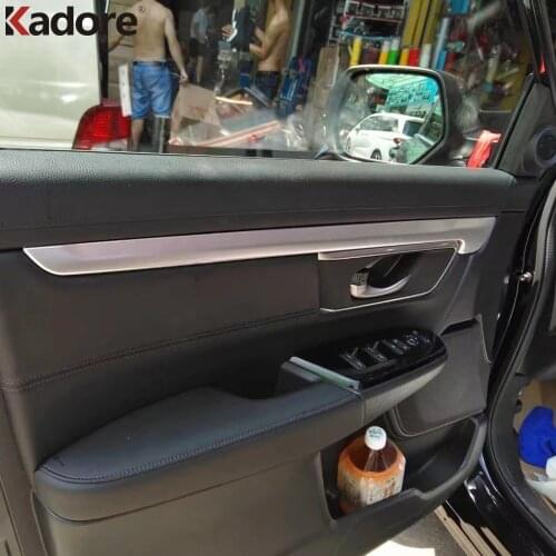 For Honda CRV CR-V 2017-2019 2020 2021 Car Door Decoration Moulding Cover Trim Strip Protection Stickers Interior Accessories