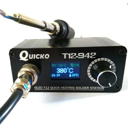 Domestica T12-942 Electronic Soldering Iron Station T12-K Digital Heating Soldering Iron Welding Iron STC OLED QUICKO