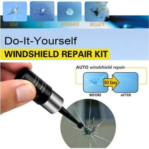 Car Windshield Repair tool DIY Window Repair Tools Windscreen Glass Scratch Crack Restore Window Screen resin+blade+strips