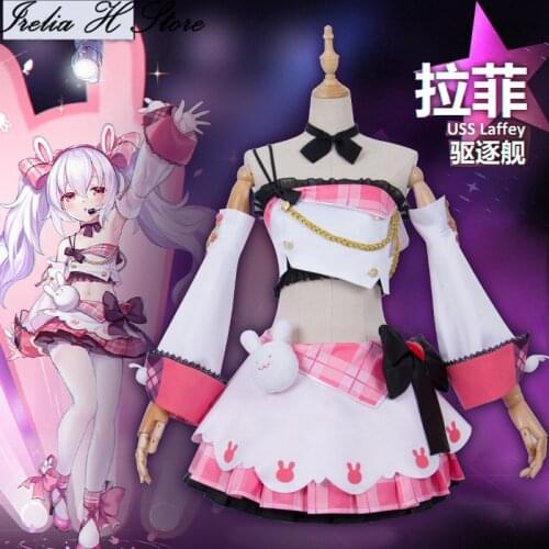 USS Laffey Azur Lane Cosplay Idol USS Laffey cosplay costume bunny set suit