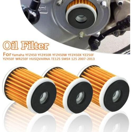 4/10Pcs Motorcycle Oil Filter for Yamaha YFZ450 YFZ450R YFZ450W YFZ450X YZ250F YZ450F WR250F HUSQVARNA TE125 SMS4 125 2007-2013