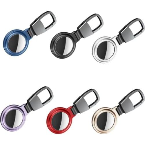 Metal Magnetic Case for Apple Airtags Cases Anti-lost Device Sleeve Protective Cover For Airtag Location Tracker with Keychain