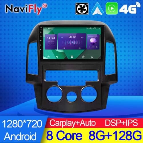 NaviFly 7862C 6G 128G Android 10 All In One Car Intelligent System For Hyundai i30 1 FD 2007 - 2012 Carplay Navigation GPS FAN