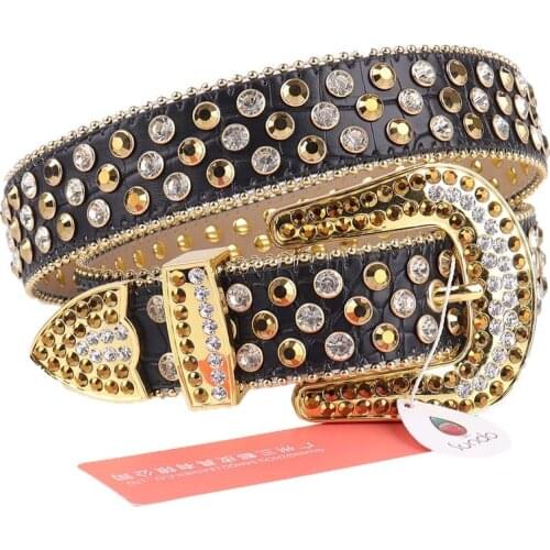 Y2k Rhinestone Belt Designer Luxury Women Belts Male Vintage Diamond Studded Belt Jeans PU Leather Shiny Crystal Gem Belt Buckle