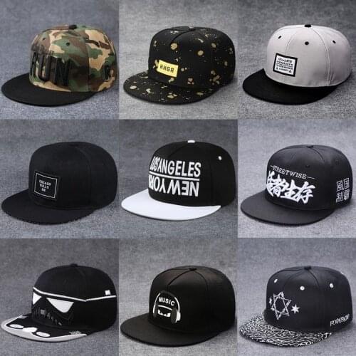 Boys Hip-Hop Baseball Cap Canvas Flat Brim Cool Letter Printing Casual Fashion Wild Outdoor Sun Protection