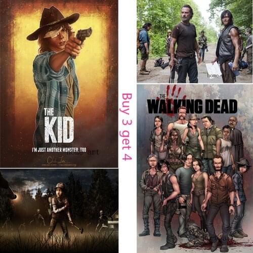 The Walking Dead Poster Clear Image Wall Stickers Home Decoration Good Quality Prints White Coated Paper D1