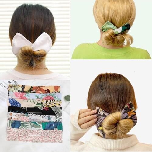 NEW Lazy Hair Curler Twist French Donut Bun Maker Women Ponytail Hair Styling Tool Vintage Bowknot Hair Braider Accessories