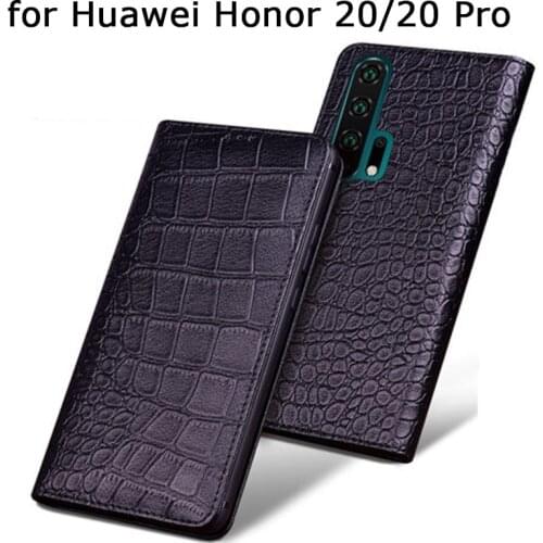 Handmade Custom Luxury Case for Huawei Honor20 Genuine Leather Phone Shell Skin for Huawei Honor 20Pro Flip Fashion Cover Bag