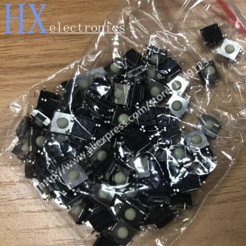 Free shipping 50PCS Silicone button 6*6*3.5/4.3/5 Waterproof and dustproof Patch switch 6x6 Four-leg patch switch
