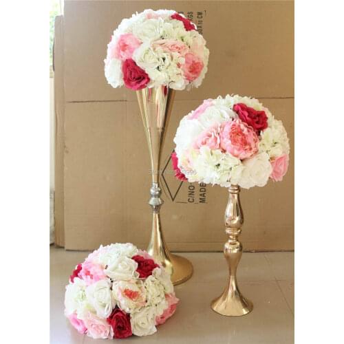 SPR mix Pink series artificial rose wedding flower wall backdrop road lead flower table centerpiece flower ball for party market