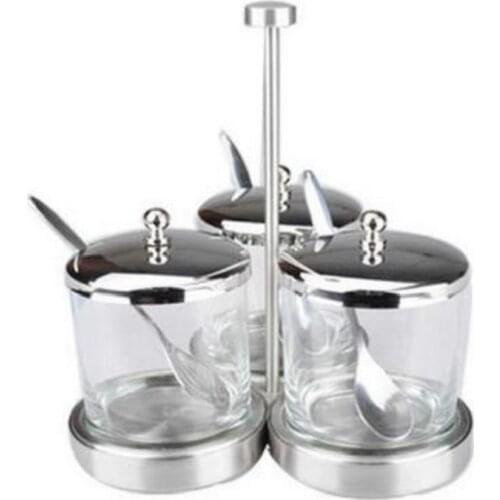 Spice Seasoning Storage Rack Stand Holder Pepper Salt Shakers Kitchen Organizer Shelf Condiment Sprays Box 4pcs/set