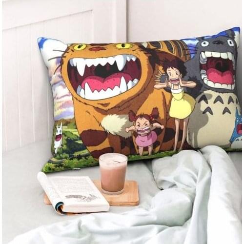 Tonari no Totoro Hayao Miyazaki Pillow Case Cushion Cover Cartoon Anime Figure Pillowcover Car Sofa Room Party Decorative Gift