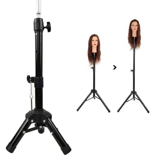 Adjustable Wig Tripod Metal Mannequin Head Stand for Cosmetology, Hairdressing, Makeup, Beauty Salon
