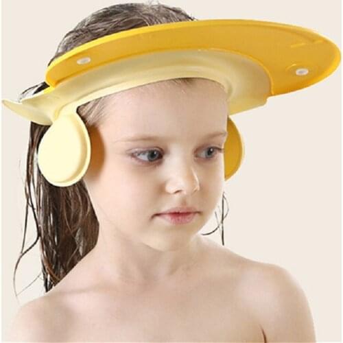 1Pcs Adjustable Baby Shower Hat Toddler Kids Shampoo Bathing Shower Cap Wash Hair Shield Direct Visor Caps for Baby Care Lovely