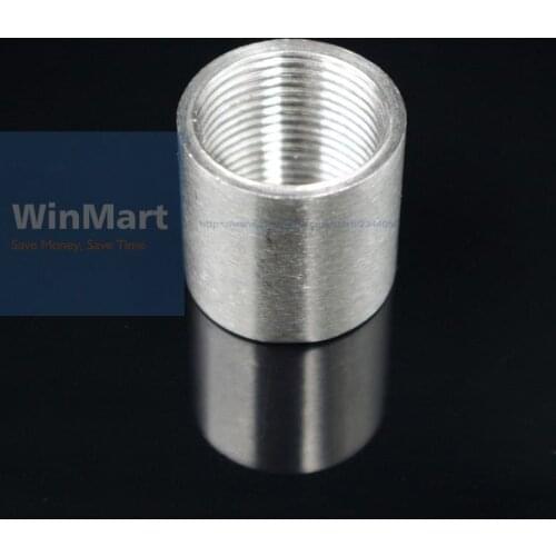 1Pc SS304 BSP 1-1/4" 1.2'' INCH DN32 Female Threaded Pipe Fitting Stainless Steel Pipe Fitting Full Socket Round Connector