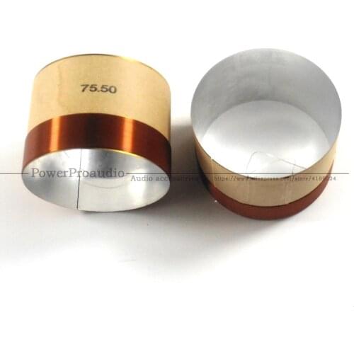 2pcs 76.5MM Bass Voice Coil Woofer white Aluminum High Power For 15 inch Woofer