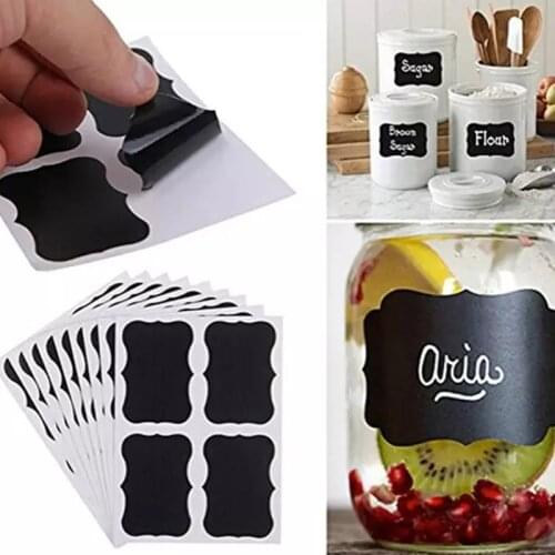 36 Pcs/set Blackboard Sticker Craft Kitchen Jars Organizer Labels Chalkboard Chalk Board Sticker 5cm X 3.5cm Kitchen Accessories