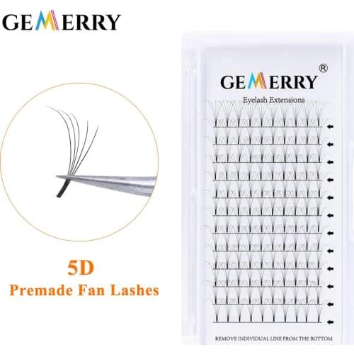 5D Premade Fans Eyelash Extensions 8-20mm Volume Fans Short Stem Lashes Soft Faux Mink Eyelashes Premade Russian Volume Fans
