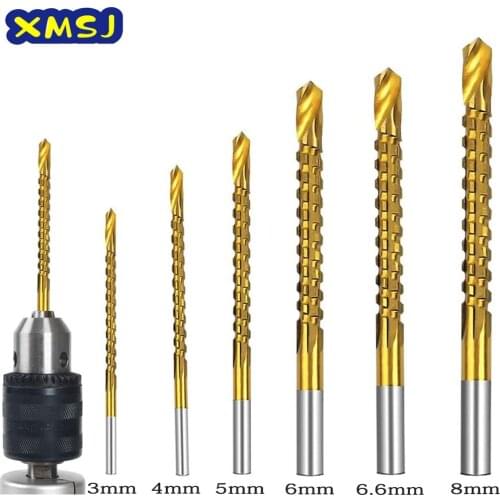 6pcs Cobalt Drill Bit Set Spiral Screw Metric Composite Tap Twist Multifunction Woodworking Tool