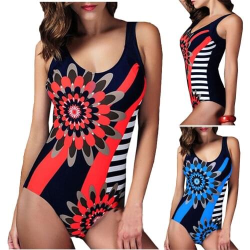 One Piece Swimwear Womens Swimsuit 2021 Sexy Bathing Suit Printing Siamese Push-up Pad Beachwear High Waist Bodysuit Monokini