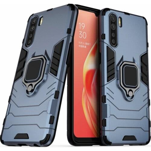 For OPPO A91 Cover Reno 3 4G F15 F 15 Ring Stand Bumper Silicone + PC Phone Back Cover For OPPO A91 A 91 Case Funda Etui 6.4