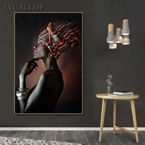 Black Woman Nude Canvas Painting African Women Wall Art Posters And Prints Modern Pop Wall Painting for Living Room Decoration