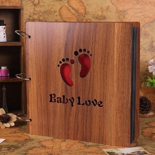 30 Sheet Wooden DIY Photo Album Journal Adventure Book Baby Kid Photo Book Lover Memory Album Graduation Friendship Wedding Gift