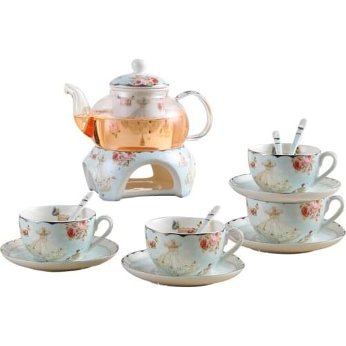 Europe High-Grade Bone China Coffee Cup Set Porcelain Teapot British Afternoon Teaware Creative Gift