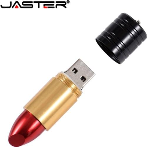 JASTER Shantou Metalen 5 Soorten Lipstick Pen Drive Usb Flash Drive 4 Gb 16 Gb 32 Gb 64 Gb Pendrive usb 2.0 Disk Flash Stok