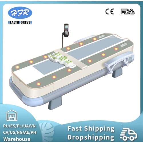 Plastic Bedstead Warm Physiotherapy All in One Full Body Moving and Rolling Heat Jade Stone Massage Bed Chair