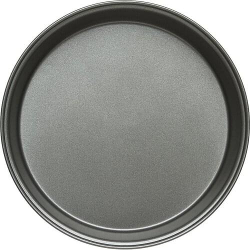 Round Pizza Plate Pizza Pan 8 Inch Deep Dish Tray Carbon Steel Non-stick Mold Black Baking Tool Kitchen Gadgets