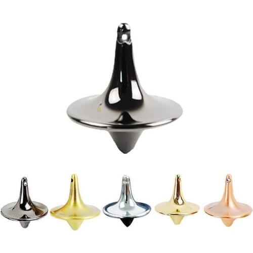 1 Piece Metal Gyro Great Accurate Silver Spinning Top Hot Movie Totem Print No Drag Cyclone Spinning Top