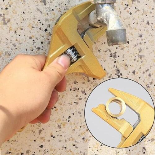 Multi-Function Plumber Wrench Repair Tool Adjustable Wrench Short Shank Large Opening Bathroom Spanner Wrench SCVD889
