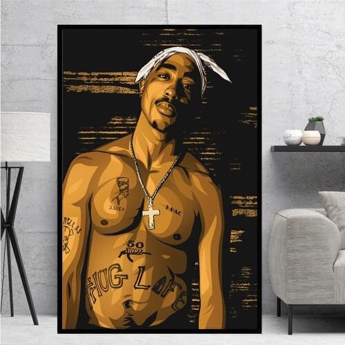 MUTU Tupac Modern Art Canvas Painting Portrait Of 2PAC Posters and Prints Wall Art Pictures for Living Room Home Decoration